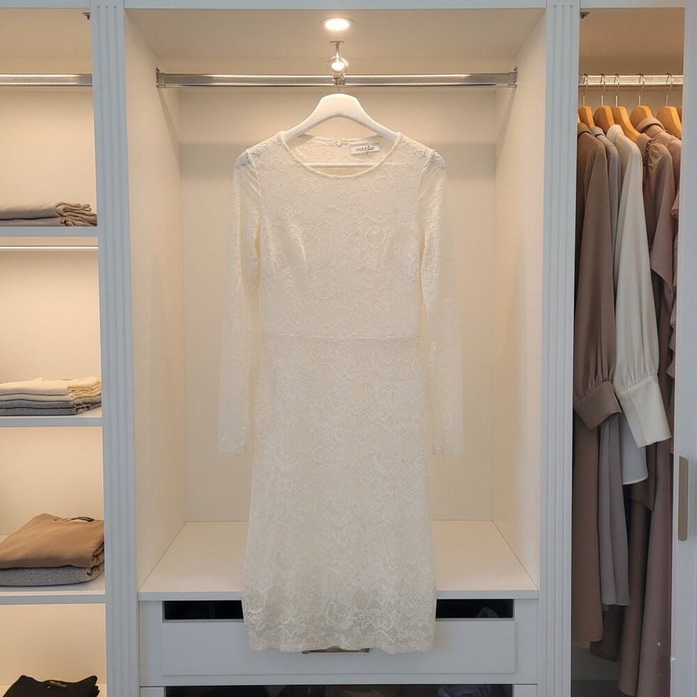 Talula Beige Lace Mini Dress